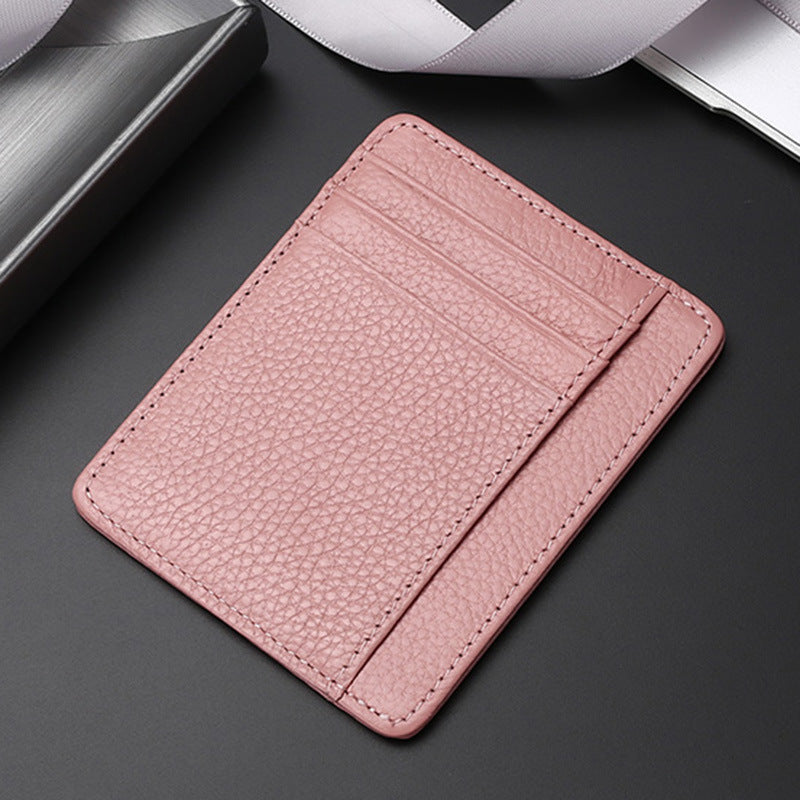 Leather Card Holder First Layer Cowhide Card Holder