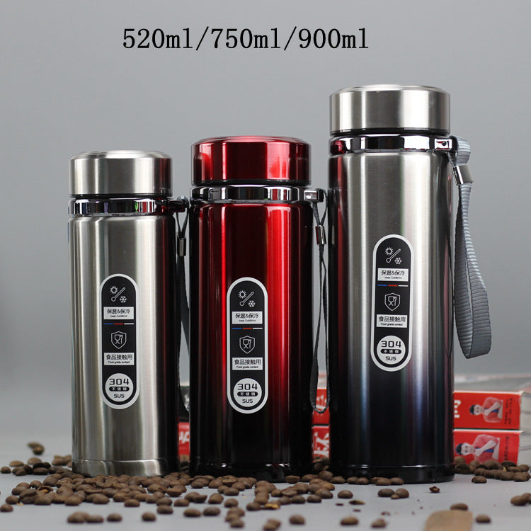 Stainless Steel Gradient Color Large-capacity Vacuum Flask