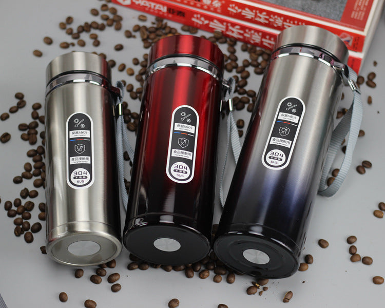 Stainless Steel Gradient Color Large-capacity Vacuum Flask